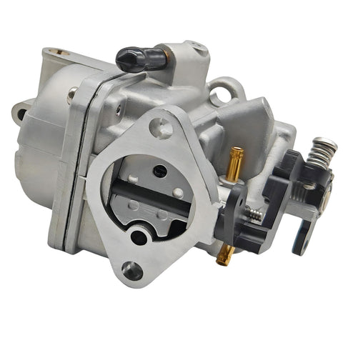 close-up carburetor for tohatsu nissan 4 5 hp 3r1-03200-1-18-7365 jlm marine cast aluminum silver with brass fittings and black lever