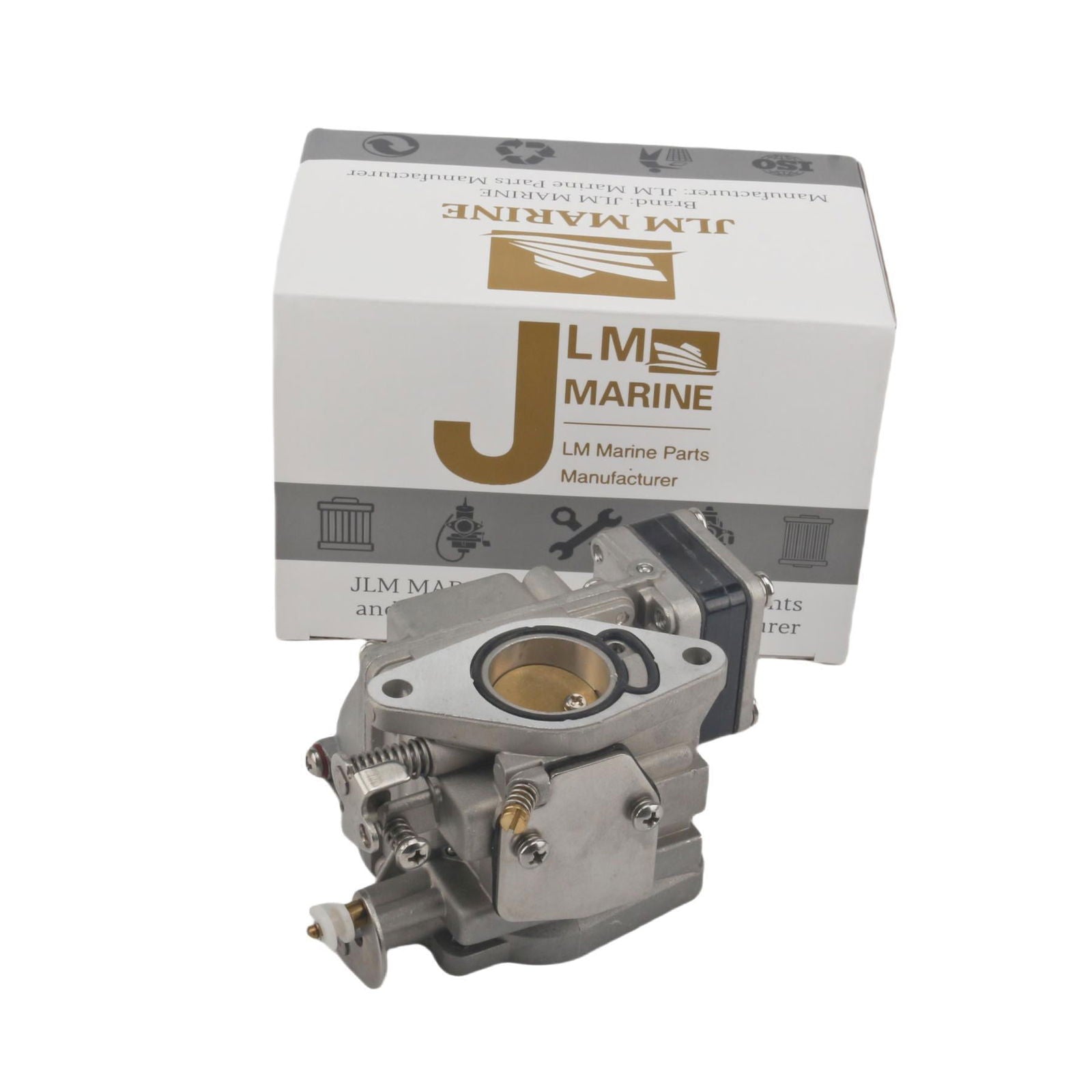 new jlm marine carburetor for tohatsu nissan 18hp silver metal with screws and gasket