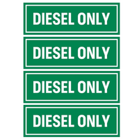 Diesel Only Sticker – Fits Fuel Tanks, Tractors, Heavy Equipment (Replaces OEM Diesel Fuel Labels)