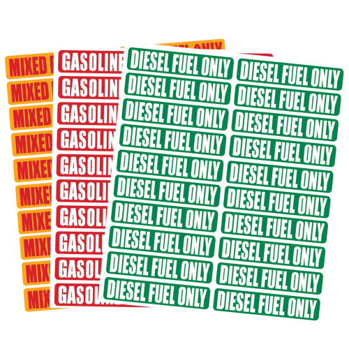 60 Pcs Diesel & Gasoline & Mixed Fuel Only Stickers – For Fuel Tanks, Cans & Equipment