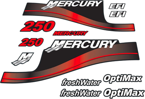 Mercury 250 HP Outboards Motor Top Cowl Cove Decal Sticker Set 809167A03 - JLM Marine - JLM Marine Boat Parts Limited