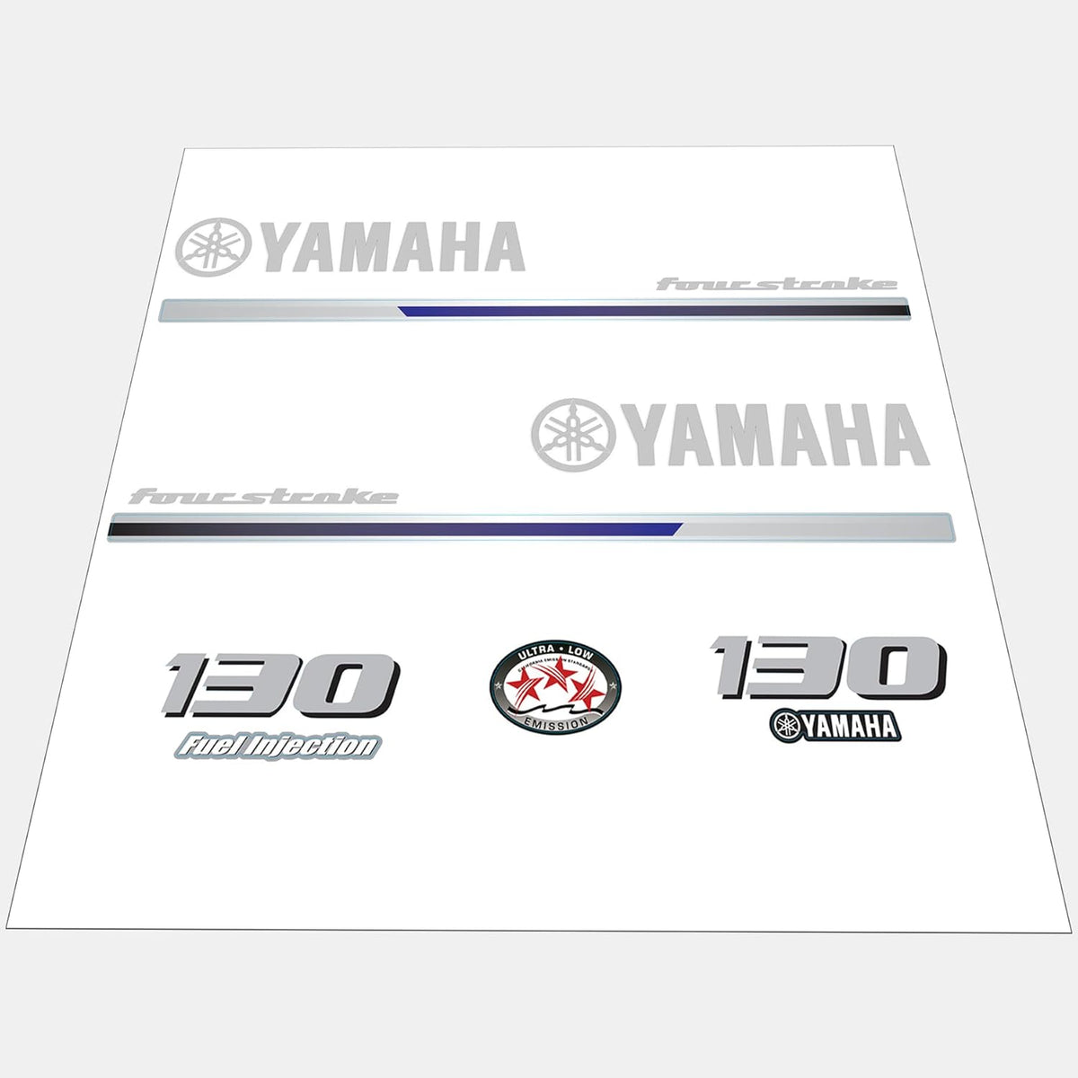 Yamaha 130 HP Outboards Motor Top Cowl Cove Decal Sticker Kit - JLM Marine - JLM Marine Boat Parts Limited