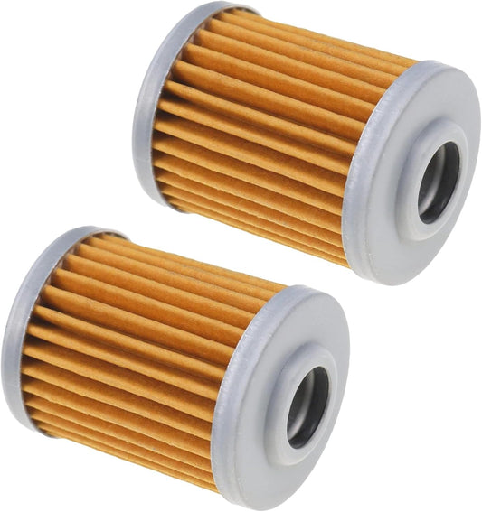 photo of jlm marine fuel filter element for honda bf 115 225 hp 18-79909, light brown pleated paper element with gray end caps