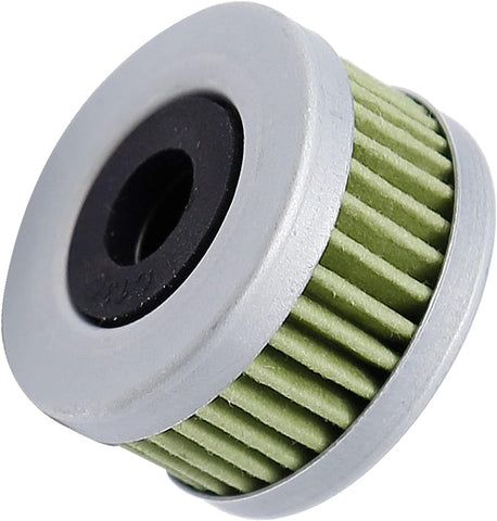 photo jlm marine fuel filter element 16911-zz5-003 for honda bf 40 50 60 hp with green pleated paper media and silver metal end caps