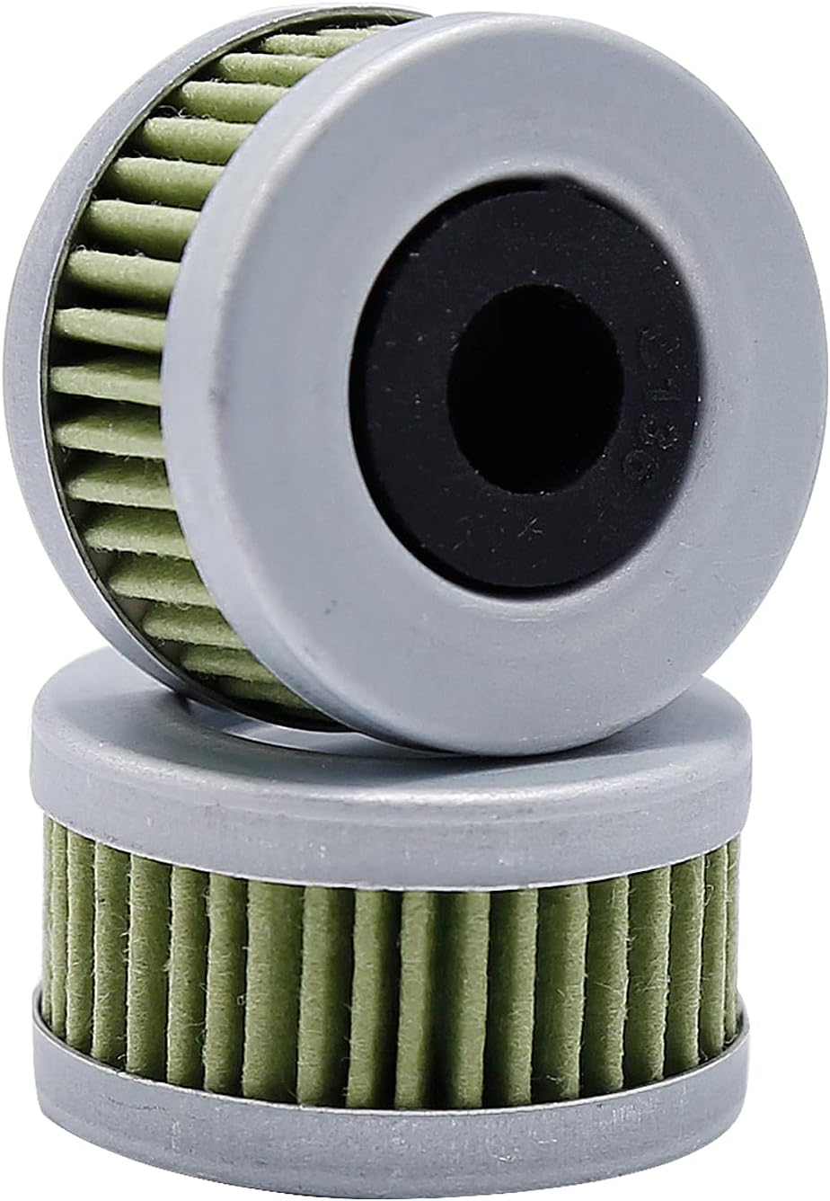close-up photo of stacked green fuel filter elements for Honda BF 40-50-60hp, part zz5-003, JLM Marine