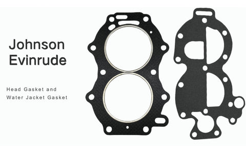 Head and Cover Gasket Set – Fits Johnson/Evinrude 18 - 35 HP Outboards (Replaces 765012, 327674) - JLM Marine Boat Parts Limited