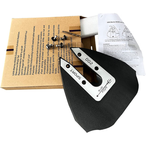 Hydrofoil Stabilizer Kit for 8-40 HP Outboard and Stern Drive - JLM MARINE