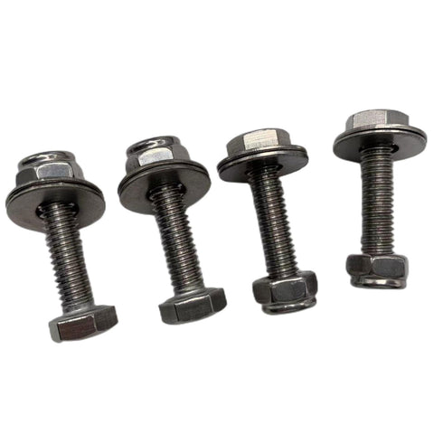 close-up photo jlm marine stainless steel flange head bolts with nuts for 5-150 hp outboard
