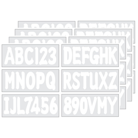 3-Inch Alpha-Numeric Registration Identification Numbers Stickers – Fits Boats, Cars, Mailboxes, Windows & Doors