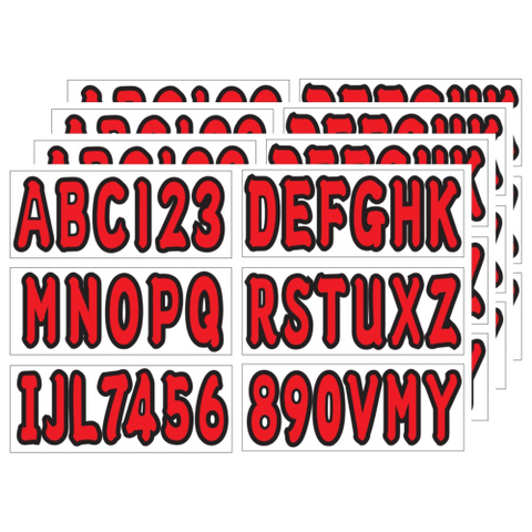 Alpha-Numeric Registration Identification Stickers – Fits Boats, Cars, Mailboxes (Replaces OEM Registration Numbers)