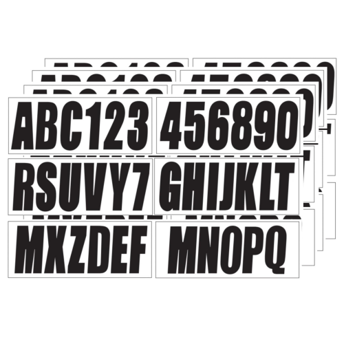 Vinyl Letter & Number Stickers – Fits Marine Applications & Signage (Replaces OEM Registration Numbers)