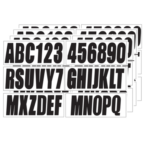 Vinyl Letter & Number Stickers – Fits Marine Applications & Signage (Replaces OEM Registration Numbers)