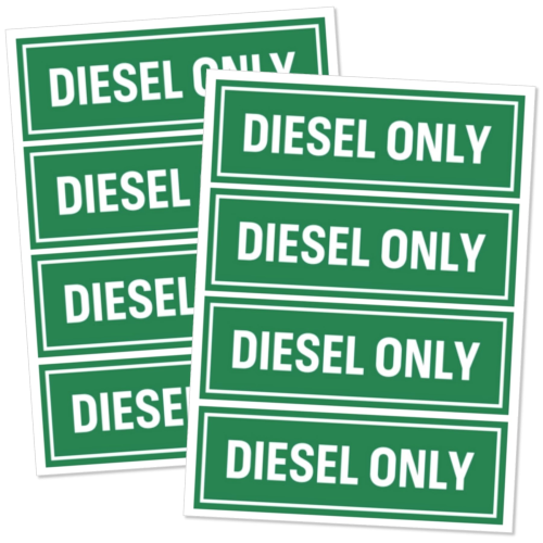 Diesel Only Sticker – Fits Marine, Automotive, Heavy Equipment Applications (Replaces Multiple OEM Labels)