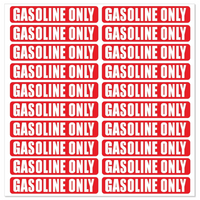 Gasoline Fuel Only Stickers – Fits Marine & Automotive Fuel Tanks (20-Pack)