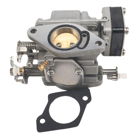 photo of jlm marine carburetor with intake port, gasket, linkages and adjusting screw