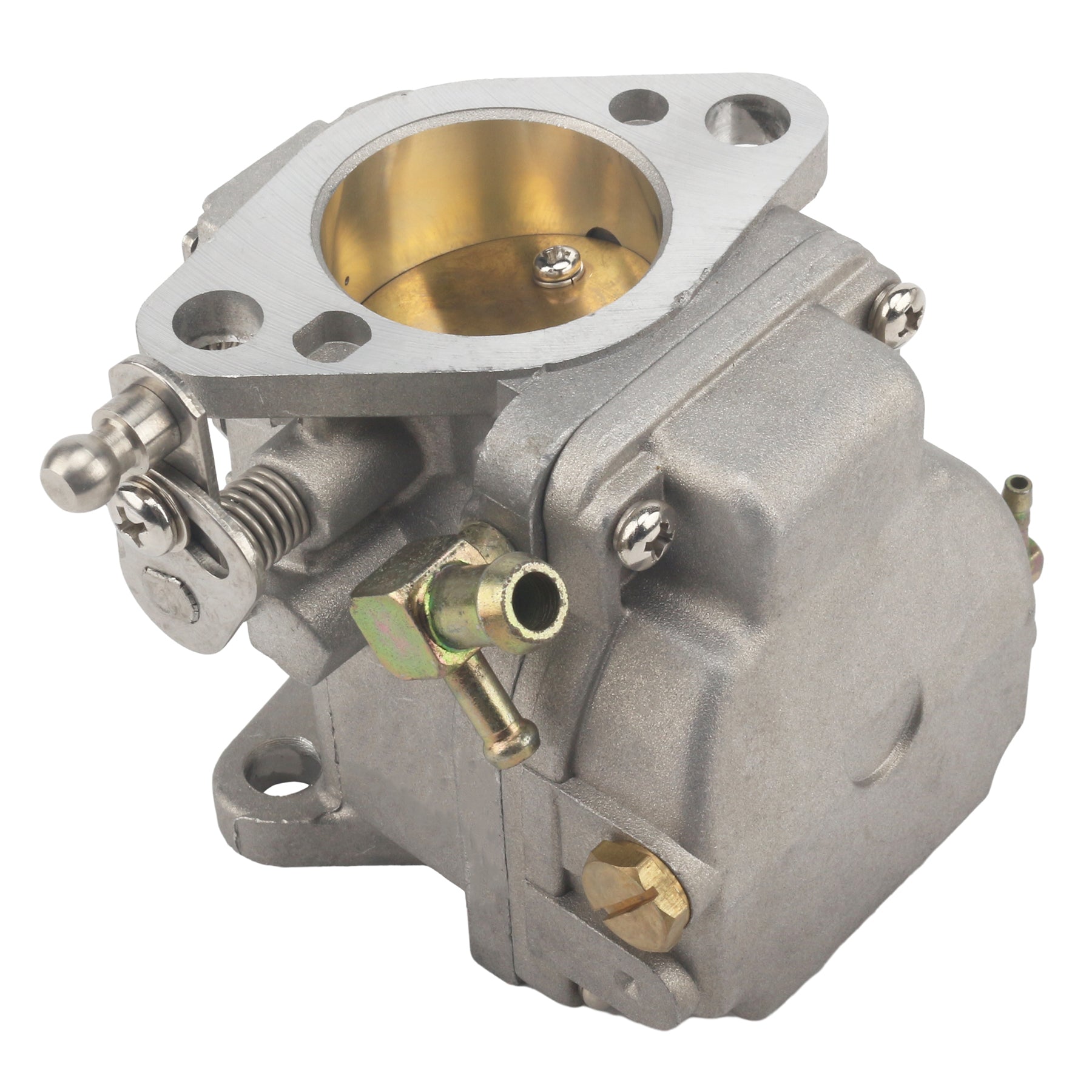 photo carburetor for mercury 70 80 90 hp 2 stroke 3301-9012a14 silver metal brass fuel inlet lever mechanism