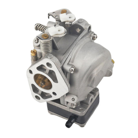 photo carburetor for tohatsu nissan 9 8hp 3b2-03200-1 JLM Marine silver metal flange with multiple holes brass jet black rubber base