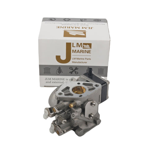 photo of jlm marine carburetor 3b2-03200-1 for tohatsu nissan 9.8hp, metal with springs screws and tubes