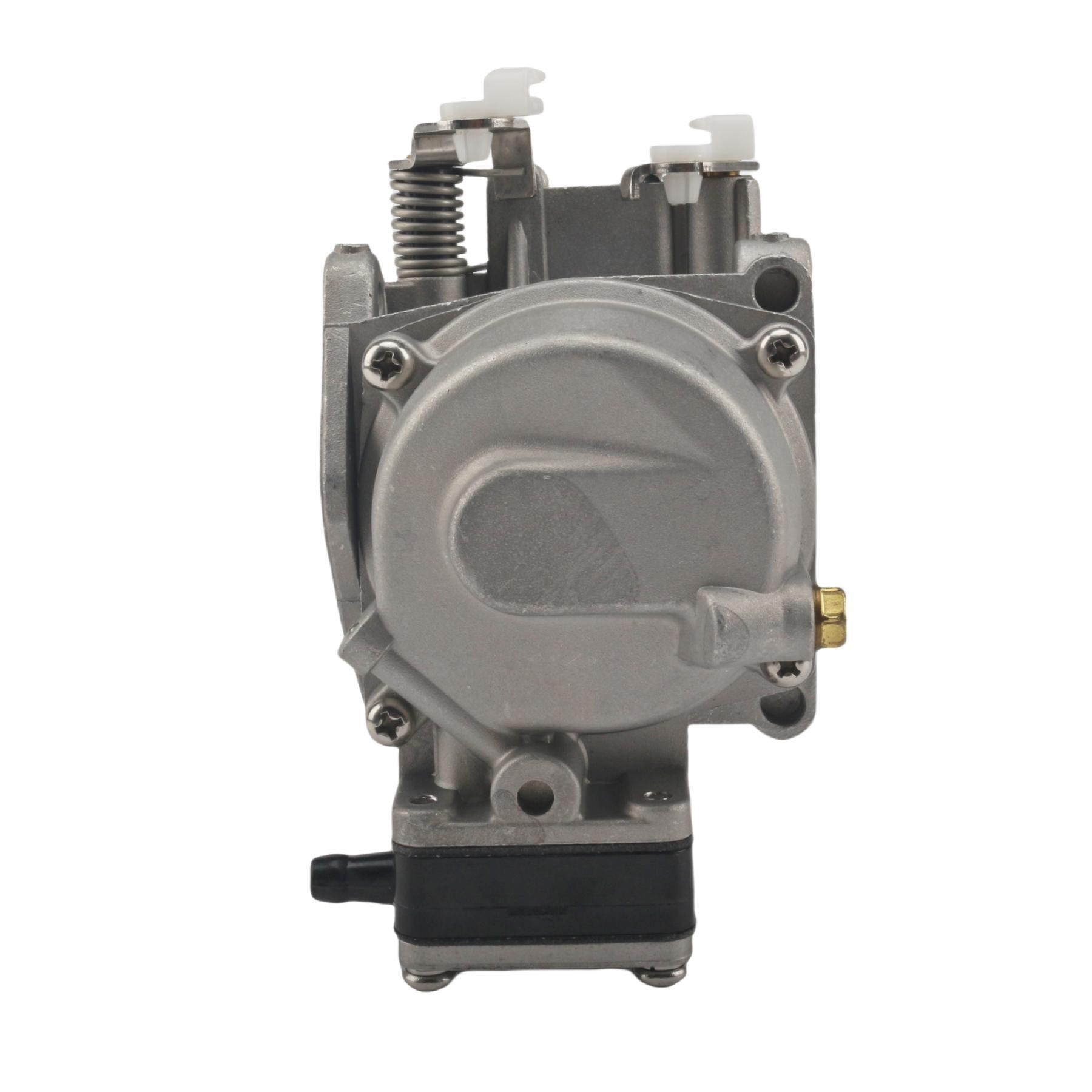 jlm marine carburetor for tohatsu nissan 9.8hp 3b2-03200-1 gray metal with black base and gold fitting