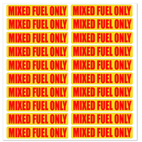 Mixed Fuel Only Stickers – Fits Multiple Brands for Boats, Vehicles & Power Equipment (20-Pack)
