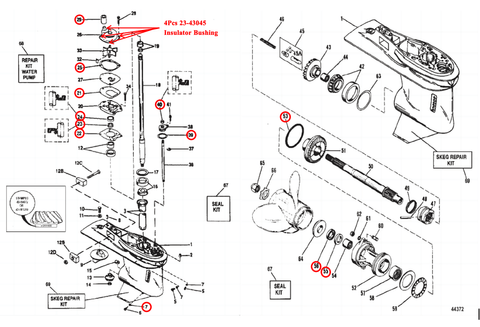 Lower Unit Seal Kit – Fits Mercury/Mariner Outboard 30 - 125 HP (Replaces 26 - 43035A4) - JLM Marine Boat Parts Limited