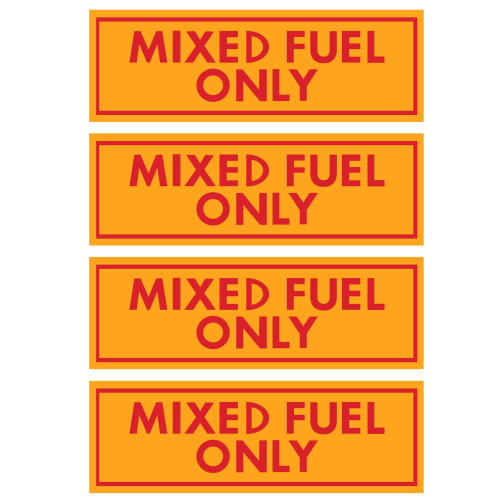 Mixed Fuel Only Stickers – Fits Marine, Automotive, and Agricultural Equipment (Replaces 4 Pack QuickMarine Labels)