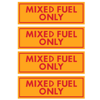 Mixed Fuel Only Stickers – Fits Marine, Automotive, and Agricultural Equipment (Replaces 4 Pack QuickMarine Labels)