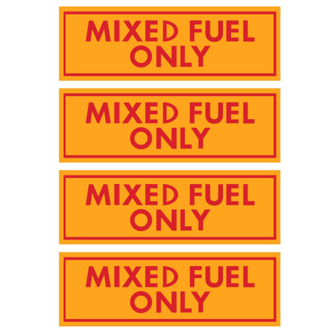 Mixed Fuel Only Stickers – Fits Marine, Automotive, and Agricultural Equipment (Replaces 4 Pack QuickMarine Labels)