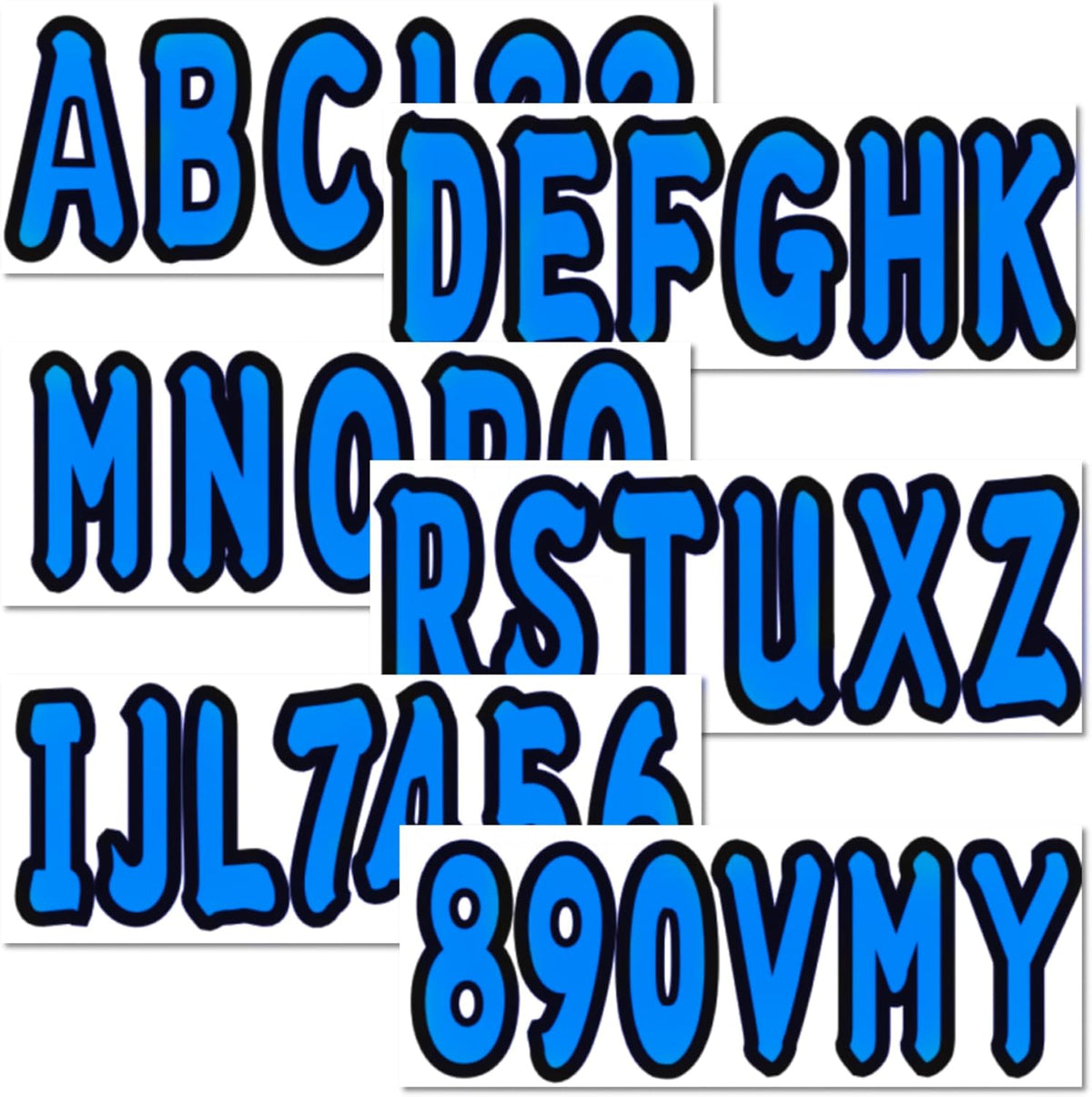 3" Boat & PWC Registration Decals Numbers Letters Stickers for Boats, fishing boats, sailboats, speedboats, Jet Skis, Sea - Doos - JLM Marine - JLM Marine Boat Parts Limited