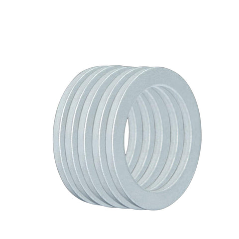 oil drain plug crush seal washer for Suzuki DF 25-350 09168-12012, JLM Marine, fluted metal ring with matte silver-gray finish