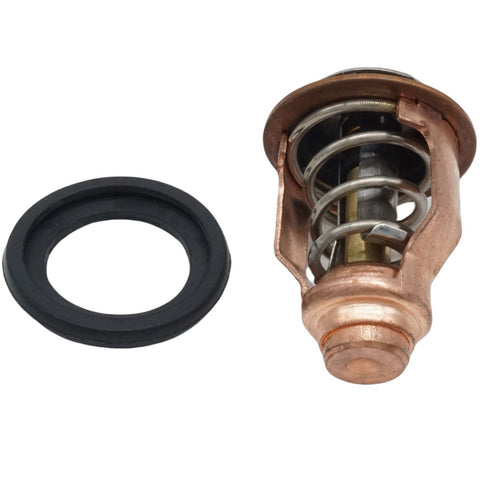 photo of yamaha 2 stroke 100-300hp outboard thermostat 60v-12411 copper with spring inside and gasket