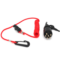 Ignition Key Switch Assembly with Safety Lanyard – Fits Johnson/Evinrude OMC 40-200 HP (Replaces 5005801, 175974)