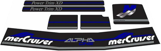 Mercury MerCruiser Stern Drive Engine Decals Sticker Kit Set 861431A98 Fit Alpa One Gen Two - JLM Marine - JLM MARINE