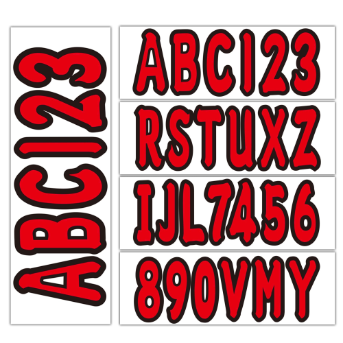3" Marine Registration Numbers and Letters Sticker Kit – Fits Boats & Personal Watercraft