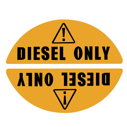 Diesel Only Fuel Cap Stickers – Fits Multiple Vehicles (Replaces OEM Labels)