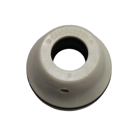 photo of JLM Marine seal kit for mercury 26 8m0142979, white plastic disk with black rubber ring, embossed with 8m0046297