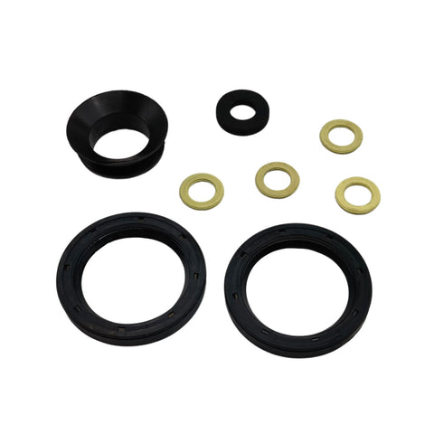 photo seal kit for mercury 26 8m0142979 jlm marine with two large black seals conical black part small black washer and brass washers