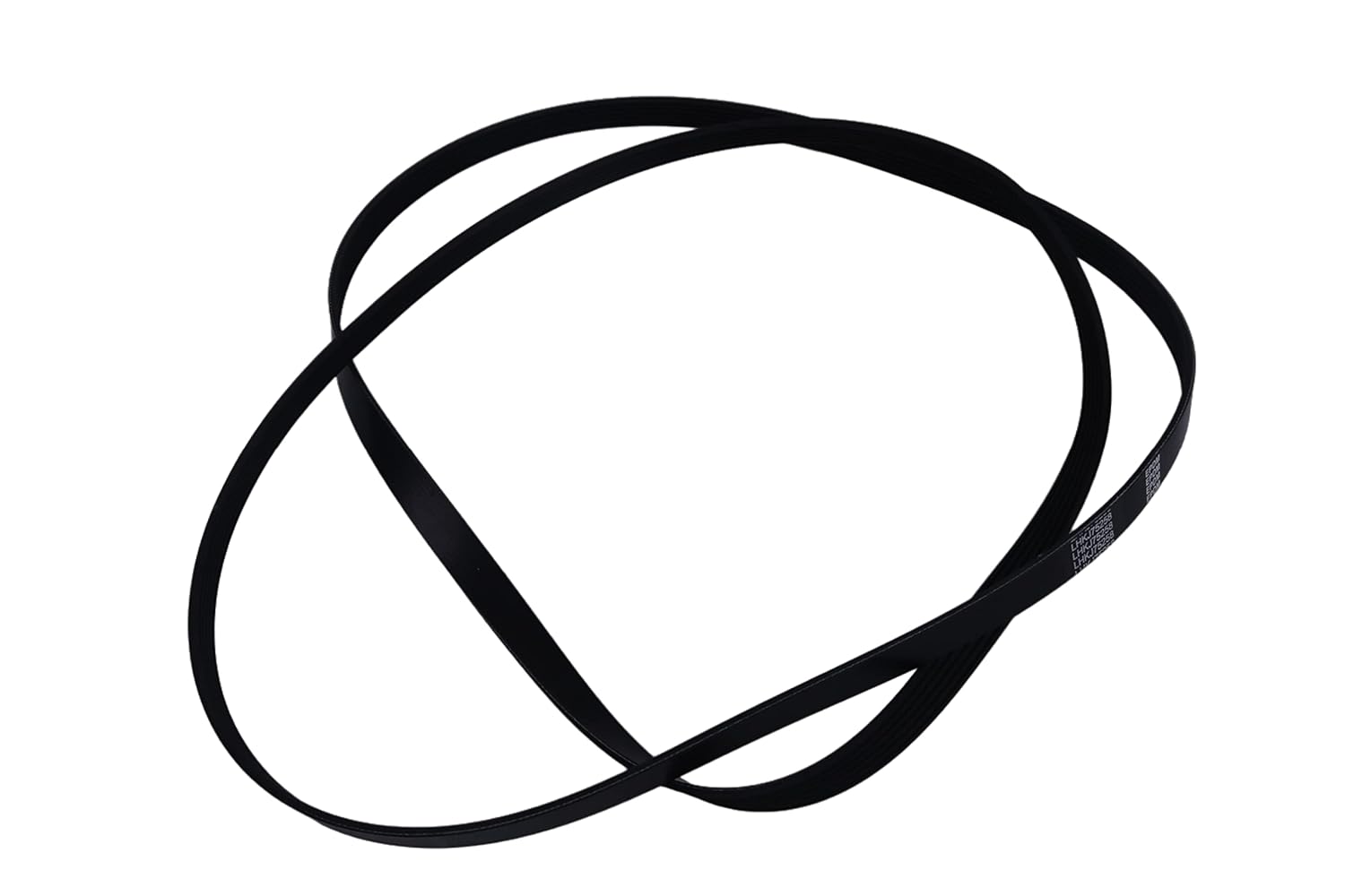 serpentine belt for mercruiser v6 v8 engine 8638763 jlm marine black multi-ribbed poly-v belt on white background