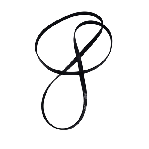 serpentine belt for mercruiser v6 v8 engine 8638763 jlm marine black v-ribbed belt with luz markings in a coiled shape