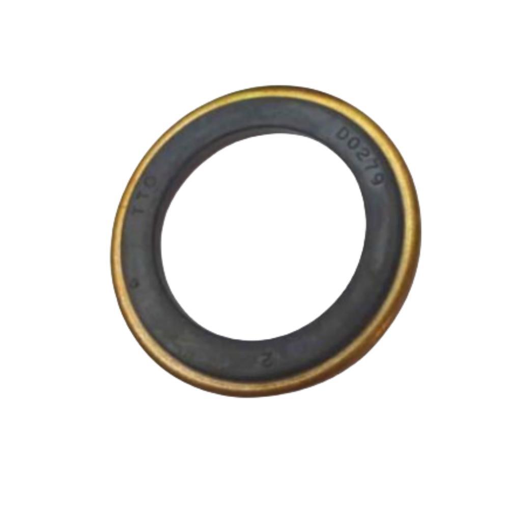 photo of jlm marine thermostat o-ring seal f664068 with gold edge and black rubber, imprinted with 110, d0279, and 2