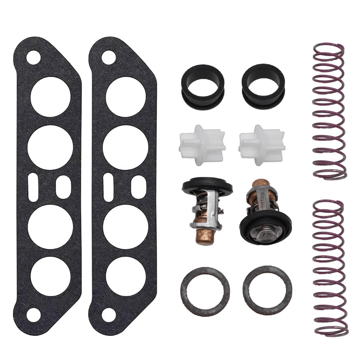 Thermostat Kit with Hoses – Fits Johnson Evinrude V4 Crossflow 65 - 140HP (Replaces 18 - 3673, 340975, 340976) - JLM Marine Boat Parts Limited