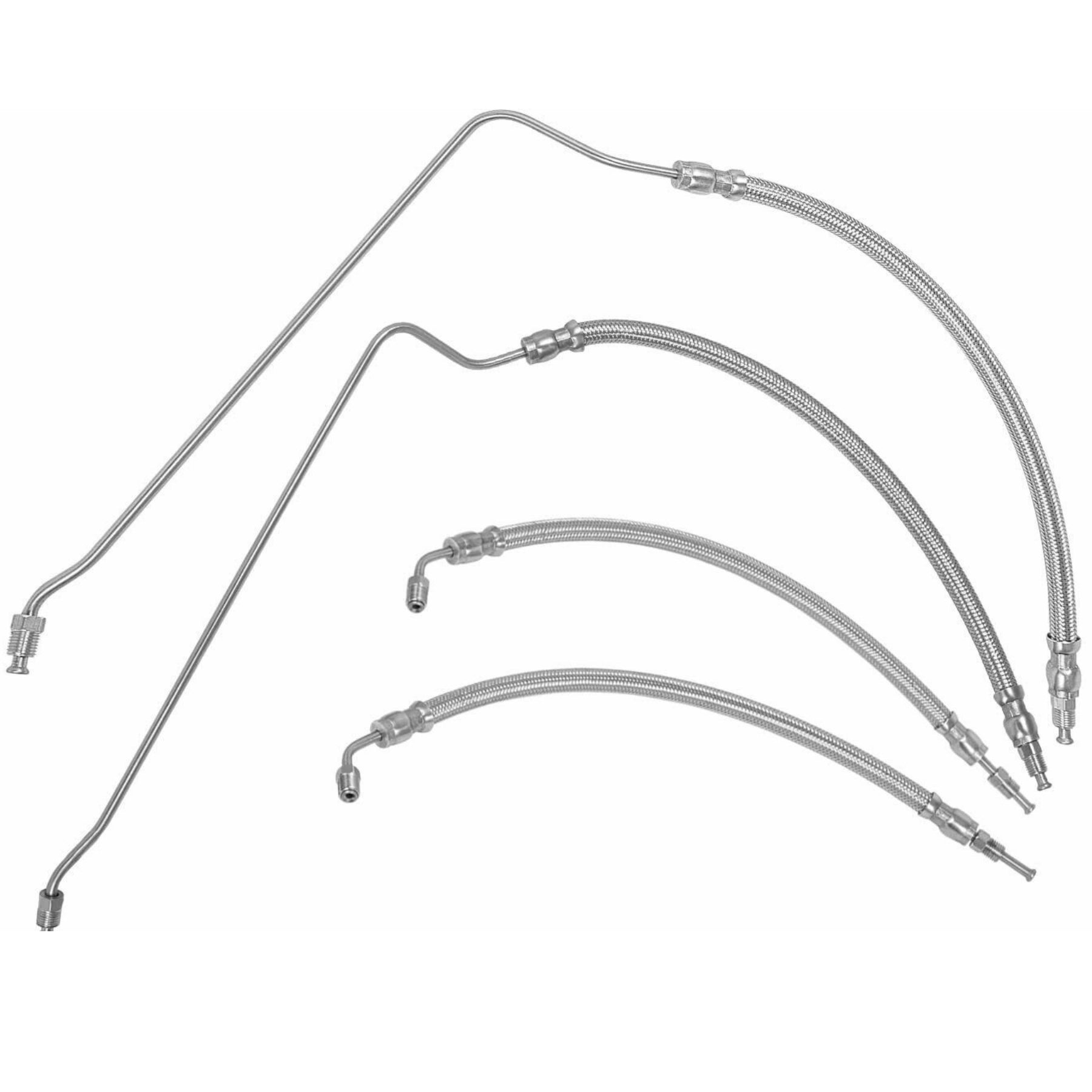 trim ram cylinder hose kit JLM Marine for Mercruiser R MR Alpha One Bravo I II III X XR XZ braided stainless steel with flared and banjo fittings