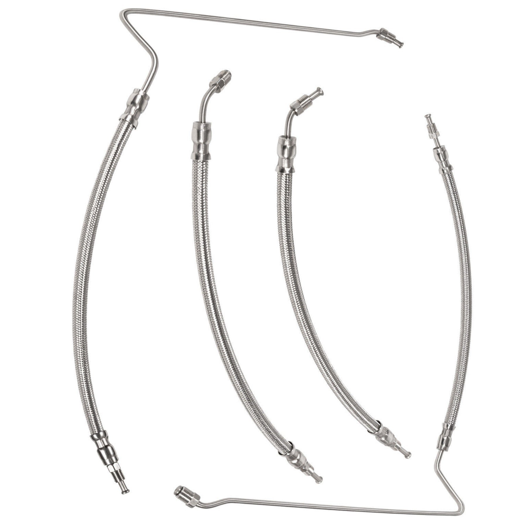 photo of jlm marine trim ram cylinder hoses with stainless steel braid fittings