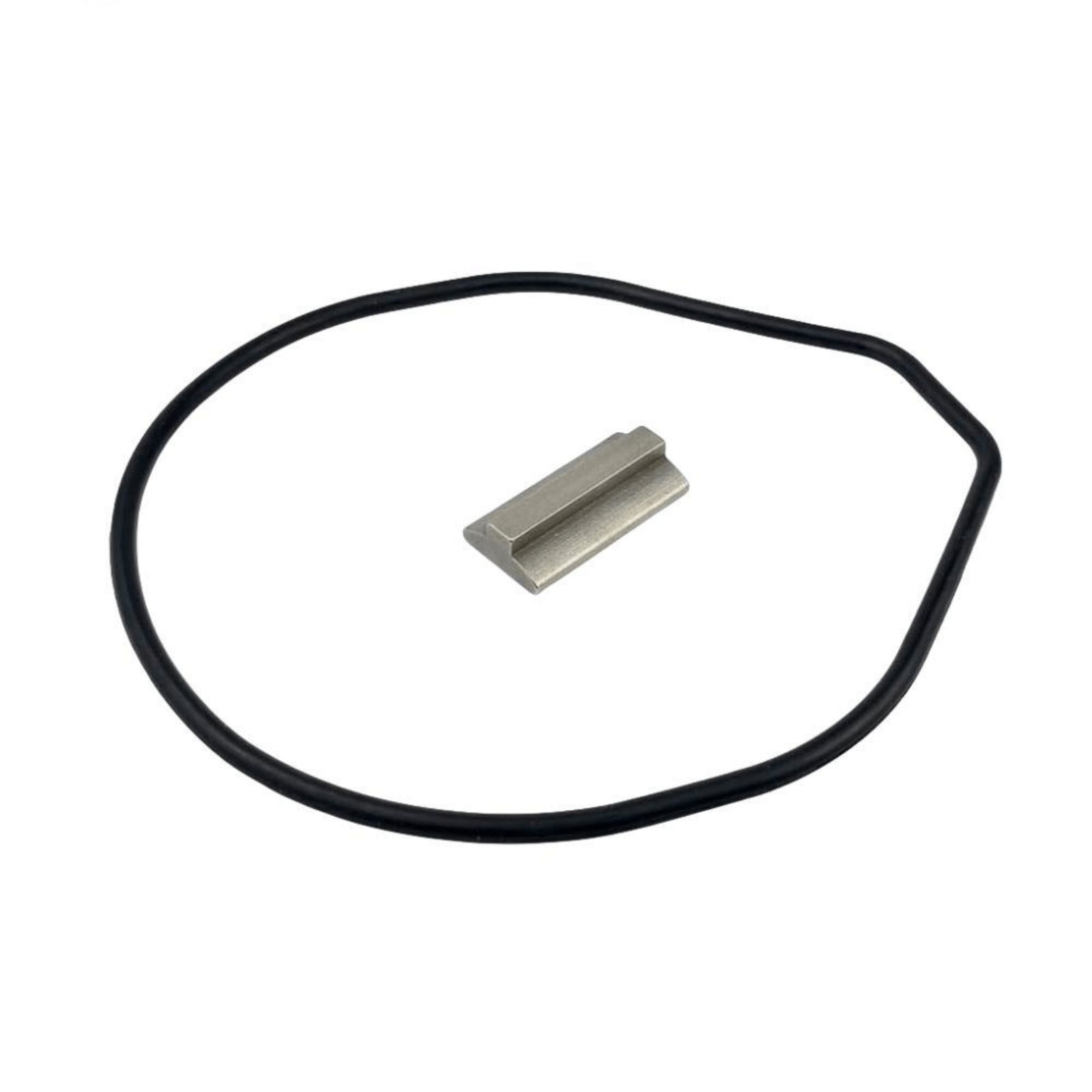 photo of jlm marine water pump impeller kit for honda 75-90-100 hp 06192-zy9-h00 with black o-ring and rectangular metal impeller with beveled edge