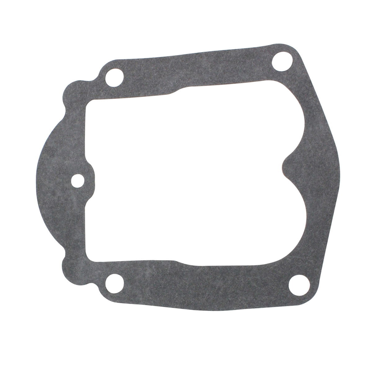 photo of jlm marine water pump impeller kit 821354a2, gray textured gasket with irregular shape and circular holes
