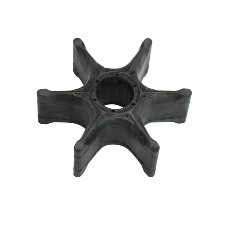 photo of JLM Marine water pump impeller kit for Yamaha 150-225hp V6 6g5-w0078, six-blade rubber impeller with star-shaped paddles, central hub with holes