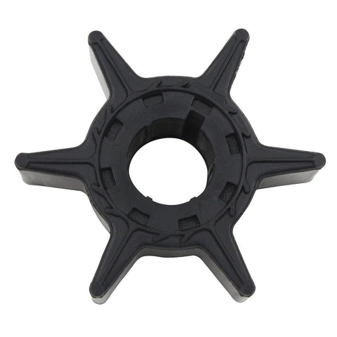 JLM Marine water pump impeller for Yamaha 20-25hp 6l2-44352-00, black rubber six bladed circular design