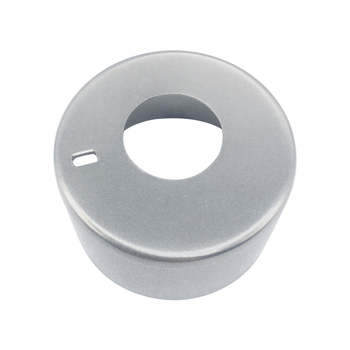 JLM Marine water pump impeller kit for Yamaha 60-90 hp 692-w0078-00, top-down view, silver metal, circular with central opening and horizontal slotted surface
