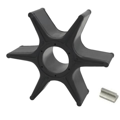 photo: jlm marine water pump impeller for honda 75-150 hp 19210-zw1-b04 black six-bladed rubber with spline