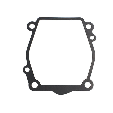 photo of jlm marine water pump gasket for suzuki dt 150-225 hp 17400-87d11, black hexagonal shape with seven holes, smooth matte finish